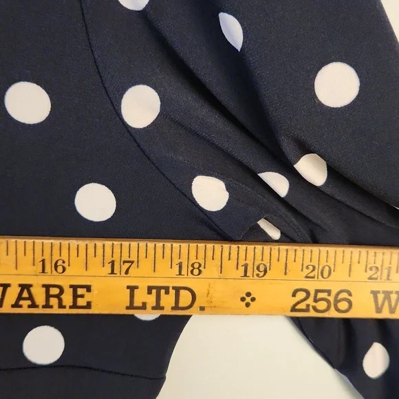 Connected Apparel Polka Dot Ruched Sheath Dress – Classic & Flattering Fit - Picture 10 of 12